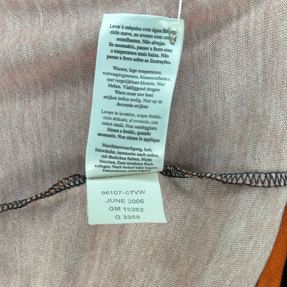 Women’s Vintage Harley Davidson Orange Black Long Sleeve T-Shirt Size Large - Picture 7 of 7